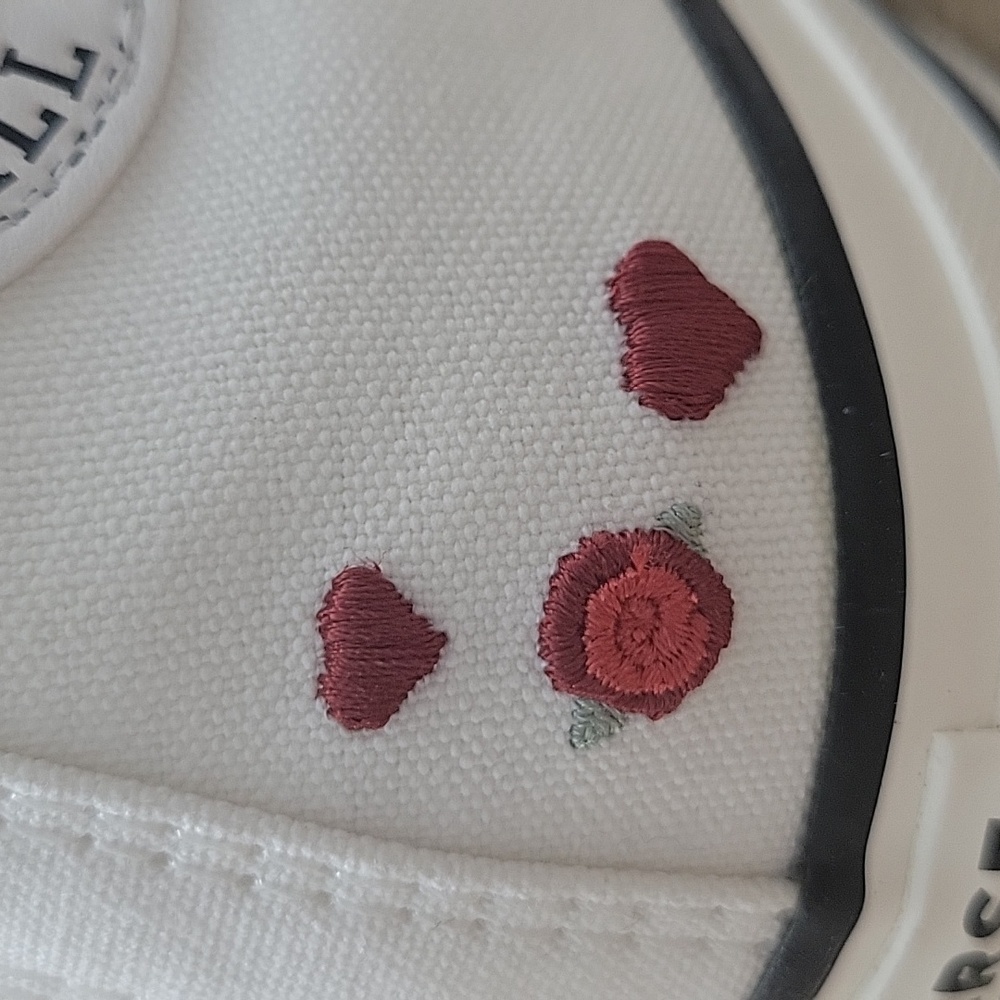Converse White and Red High-Top Sneakers - Picture 6 of 12